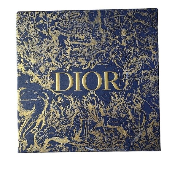 DIOR Detailed Empty Gift Box includes Blue & Gold Ribbon & Perfume Insert - Picture 1 of 13